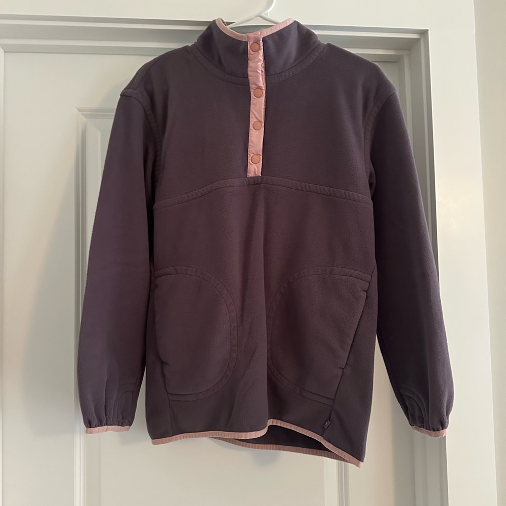 Athleta Girl Lavender Fleece with Pink Trim